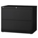 Lorell 36" 2-Drawer Lateral Files, Black