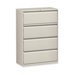 Lorell 36" 4-Drawer Lateral Files, Light gray