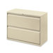 Lorell 36" 2-Drawer Lateral Files, Putty