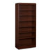 Lorell Radius Hardwood Veneer Bookcases, Mahogany