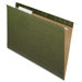 100% Recycled Hanging File Folders, Green,1/3 Cut, Legal