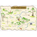 Licensed Designs 100 Aker Wood Peel and Stick Map
