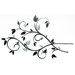 Scroll Branch Foil Leaves Peel and Stick Wall Decal