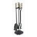 4 Piece Ball Handle Cast Iron Fireplace Tool Set