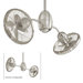 36" Gyrette 8 Blade Turbo Ceiling Fan with Wall Control