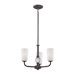 Modern Continental 3 Light Mini Chandelier