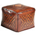 Diamond Saddle Large Leather Ottoman