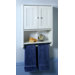 Wall Cabinet with Full Width Towel Bar in White