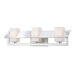 Tilt Three Light Bath Vanity in Brushed Aluminum