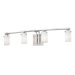 Street Light Four Light Bath Vanity in Brushed Nickel