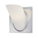  Wall Sconce with White Glass Shade in Chrome