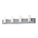 Lava Tube Four Light Bath Vanity in Brushed Nickel