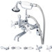 Vintage Classic Double Handle Wall Mount Tub Faucet
