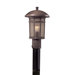 Cranston  Outdoor Post Mount Lantern in Vintage Rust