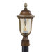 Montanero  Outdoor Post Mount Lantern in Mossoro Walnut with Silver