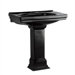 8" Center Set Structure Pedestal Basin Only in Black