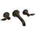 Topaz Wall Mounted Bathroom Faucet with Double Lever Handles