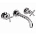 Infinity Wall Mounted Bathroom Faucet with Double Cross Handles