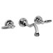 Pesaro Wall Mounted Bathroom Faucet with Double Lever Handles
