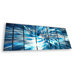 Abstract by Ash Carl Metal Wall Art in Turquoise and White - 23.5" x 60"