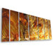 Abstract by Ash Carl Holographic Wall Art in Orange - 23.5" x 60"