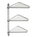 Elite Wall Mounted Corner Triple Shelf in Chrome