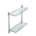 Elite Wall Mounted Double Glass Shelf in Chrome