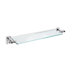 Prisma Classic Style Wall Mounted Clear Glass Shelf in Chrome