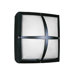 Geoform Two Light Square Ring Outdoor Fluorescent Wall Sconce in Silver
