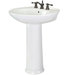 Aden 8" Centers Pedestal Sink in White