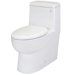 Matera One Piece Elongated Toilet in White