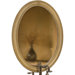 Single Oval Mirror in Light Brown