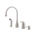 Treviso One Handle Widespread Kitchen Faucet with Side Spray and Soap Dispenser