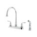 Avalon Two Handle Centerset Kitchen Faucet with Side Spray