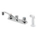 Pfirst Series Two Handle 4-Hole Kitchen Faucet and Sidespray