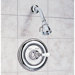 Hampton Diverter Shower Faucet Trim Kit with Porcelain Cross Handle