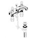 Heritage Centerset Bathroom Faucet with Double Lever Handles