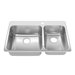 Stainless Steel Drop-In 33.38 x 22" Double Combination with Small Bowl kitchen sink