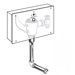 Concealed 0.5 GPF AC Urinal Wrist Blade Flush Valve with Back Spud