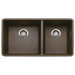 Precis 1.75 Double Bowl Undermount Kitchen Sink in Cafe Brown