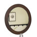 28" Round Vanity Mirror in Espresso