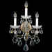 New Orleans Wall Sconce in Silver with Handcut Crystals