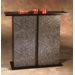 Americus Black & Marble Glass-Top Bar