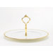Rochelle Gold Handled Hostess Round Serving Tray