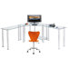 CT Computer/Laptop Desk Corner Computer Desk with Right and Left Extension Tables