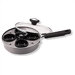 Nonstick Aluminum 4-Cup Egg Poacher with Glass Cover