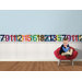Typeset Numbers Mural Style Border