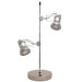 Two Light Round LED Desk Lamp