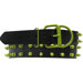 Medium / Large Genuine Leather Dog Collar Lime with Spikes
