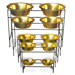 Modern Diner Stand with Stainless Steel Pet Bowl (96 oz.)